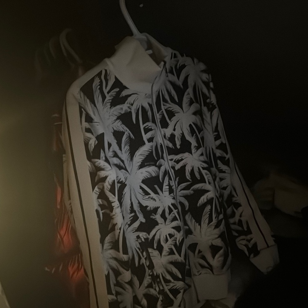 Palm Angels palms all over print zip jacket